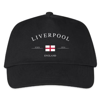 Liverpool England – Urlaub Souvenir & Geschenk - Kinder Basecap - Schwarz - Vorne