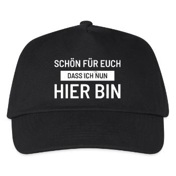 Umzugshelfer Nachbar Nachbarschaftshilfe - Kinder Basecap - Schwarz - Vorne