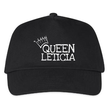 Vorname Leticia - Kinder Basecap - Schwarz - Vorne