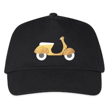 Roller Gold Luxus Italien exklusiv Retro Vintage  - Kinder Basecap - Schwarz - Vorne