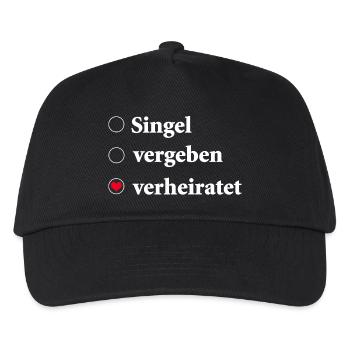 Sélection du statut de la relation Célibataire - Coeur marié - Casquette de baseball Enfant - noir - Devant