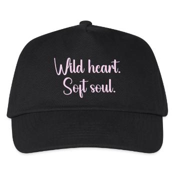 Wild Heart Gentle Soul - Kids’ Baseball Cap - black - Front