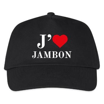 Ham Love Typography - Kids’ Baseball Cap - black - Front