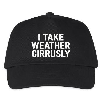 Ich nehme das Wetter cirrusly - Lustige Meteorologie - Kinder Basecap - Schwarz - Vorne