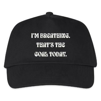Je respire, c’est l’objectif aujourd’hui - Casquette de baseball Enfant - noir - Devant