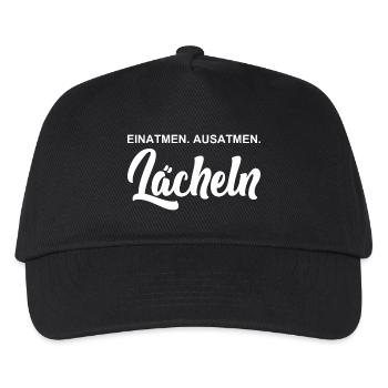 Inhale - Exhale - Smile - Kids’ Baseball Cap - black - Front
