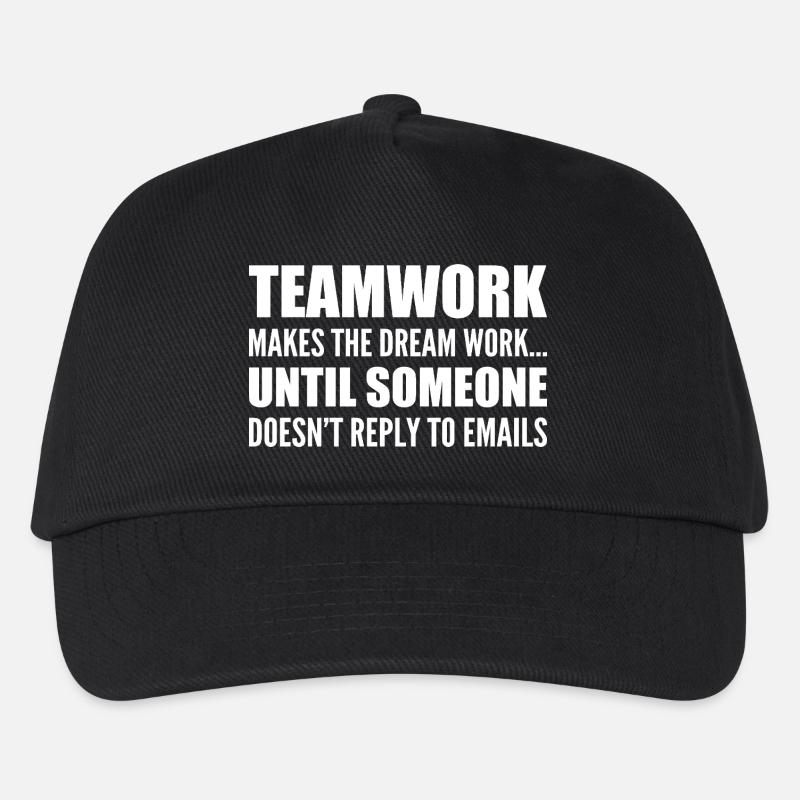 Teamwork... without email response - Kids’ Baseball Cap - black