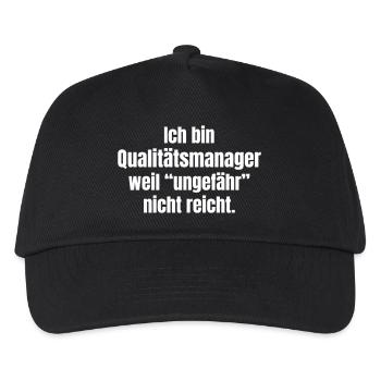 Je suis responsable qualité, c’est ce qui compte - Casquette de baseball Enfant - noir - Devant