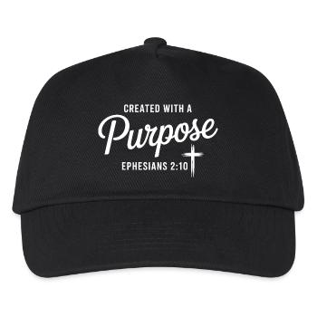 Purposeful Faith Cross Emblem - Kinder Basecap - Schwarz - Vorne