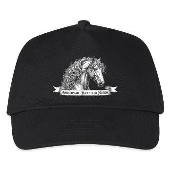 Andalusian Horse - Majesty in Motion Vintage - Kids’ Baseball Cap - black - Front