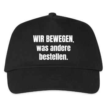 Wir Bewegen, was andere bestellen - Kinder Basecap - Schwarz - Vorne