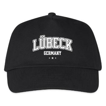 Lübeck – Retro College City Shirt College - Kids’ Baseball Cap - black - Front