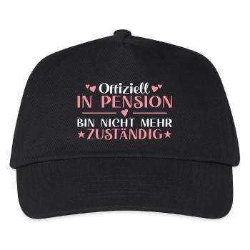 Pensionärin Nicht mehr zuständig - Pension - Kinder Basecap - Schwarz - Vorne