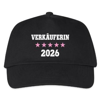 Verkäuferin 2026 Ausbildung Beruf Verkäufer Frauen - Kinder Basecap - Schwarz - Vorne
