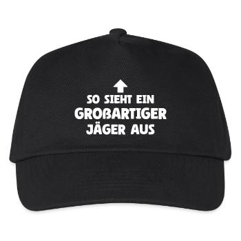 So sieht ein großartiger Jäger aus - Kinder Basecap - Schwarz - Vorne