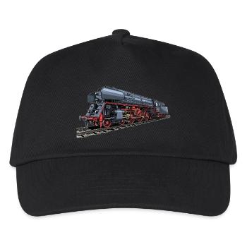 Dampflok im Retro-Look 01 519 - Kinder Basecap - Schwarz - Vorne
