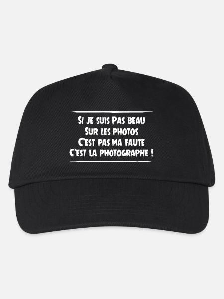 It's not my fault, it's the photographer! - Kids’ Baseball Cap - black