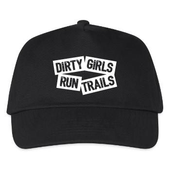 Dirty Girls laufen Trails - Kinder Basecap - Schwarz - Vorne