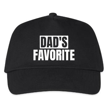 Lieblingskind Papas Liebling Ich bin Papas Lieblin - Kinder Basecap - Schwarz - Vorne