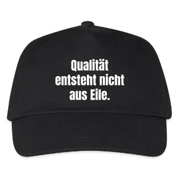 La qualité ne vient pas d’une urgence – Chemise statement - Casquette de baseball Enfant - noir - Devant