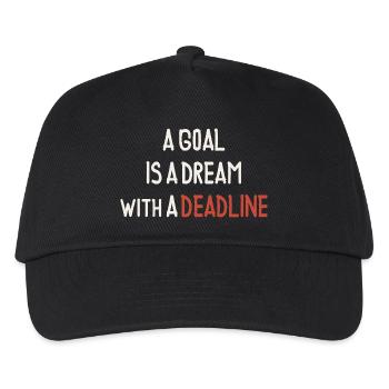 Un objectif est un rêve avec une échéance - Casquette de baseball Enfant - noir - Devant