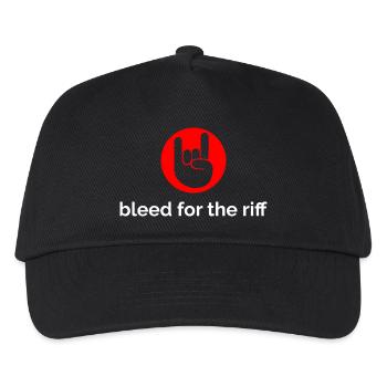 Bleed For The Riff red/white - Kinder Basecap - Schwarz - Vorne