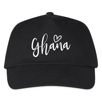 Ghana Heart Women's Love Ghana - Kinder Basecap - Schwarz - Vorne