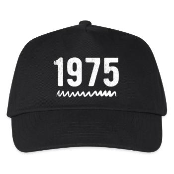 1975 Jubiläum 1975 Retro 1975 - Kinder Basecap - Schwarz - Vorne