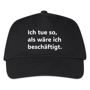 I pretend I'm busy – Funnyer - Kids’ Baseball Cap - black - Front