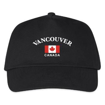 Vancouver, Kanada - Kinder Basecap - Schwarz - Vorne