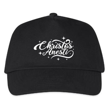 Christos Anesti Orthodoxes Ostern - Kinder Basecap - Schwarz - Vorne