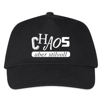 Chaos, aber stilvoll - Kinder Basecap - Schwarz - Vorne