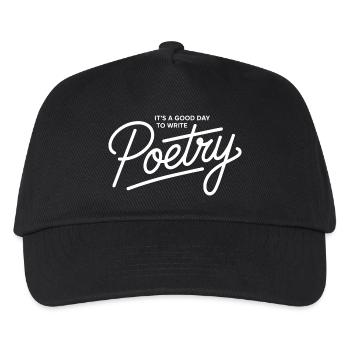 Écriture de poésie sur Black Tee - Casquette de baseball Enfant - noir - Devant