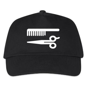 coiffeur - Casquette de baseball Enfant - noir - Devant