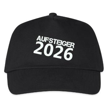 aufsteiger_2026- - Kinder Basecap - Schwarz - Vorne