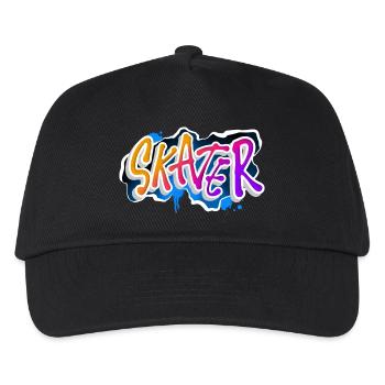 Skater - Kinder Basecap - Schwarz - Vorne