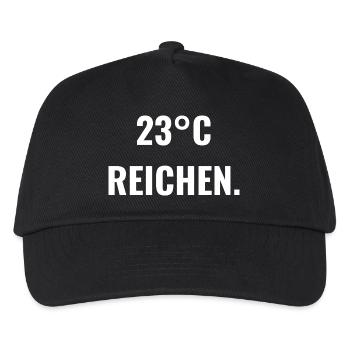 23 °C reichen. - Kinder Basecap - Schwarz - Vorne