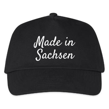 Made in Sachsen - Kinder Basecap - Schwarz - Vorne