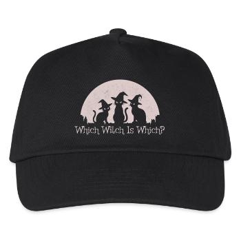 Which Witch Is Which? Funny Halloween Black Cat - Kids’ Baseball Cap - black - Front