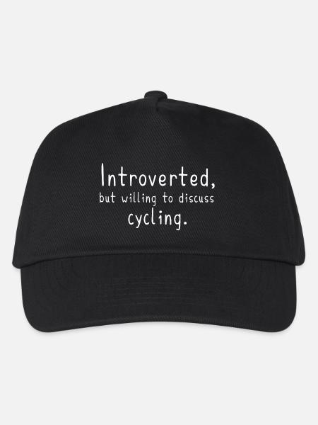 Introvertierter Radfahrer – lustiges Fahrrad-Rad-Geschenk - Kinder Basecap - Schwarz
