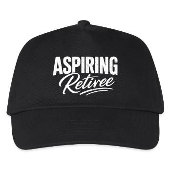 Aspiring Retiree - Kids’ Baseball Cap - black - Front