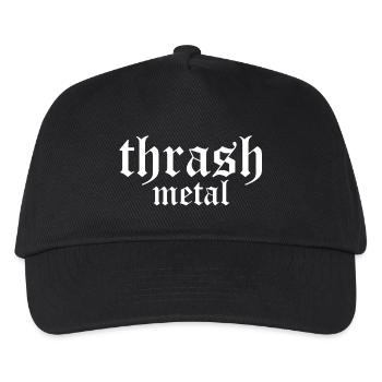 Thrash-Metal-Typografie - Kinder Basecap - Schwarz - Vorne