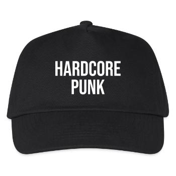 Hardcore-Punk-Typografie - Kinder Basecap - Schwarz - Vorne