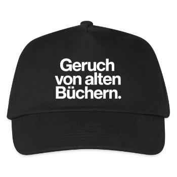 Geruch von alten Büchern Spruch T-Shirt Leser - Kinder Basecap - Schwarz - Vorne
