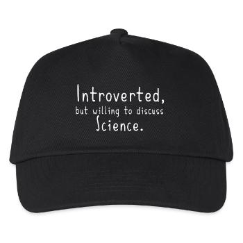 Introvertierter Wissenschaftler Lustiges Wissenschaftsgeschenk - Kinder Basecap - Schwarz - Vorne