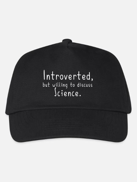 Introvertierter Wissenschaftler Lustiges Wissenschaftsgeschenk - Kinder Basecap - Schwarz