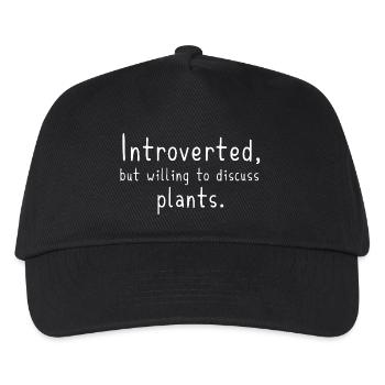 Introvertierter Pflanzenliebhaber – lustiges Pflanzengeschenk - Kinder Basecap - Schwarz - Vorne