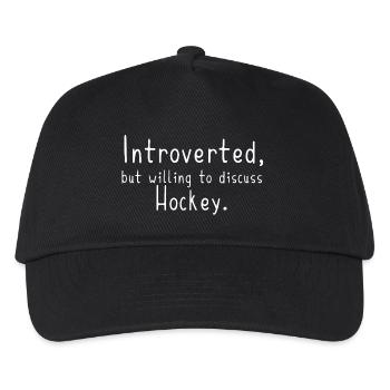 Introvertierter Eishockeyspieler – lustiges Hockeygeschenk - Kinder Basecap - Schwarz - Vorne