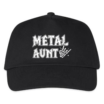 Metal Aunt Heavy Metal Gift for Aunt - Kids’ Baseball Cap - black - Front