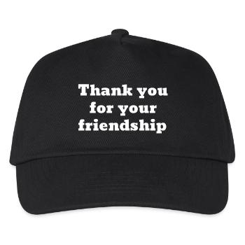 Danke für deine Freundschaft - Kinder Basecap - Schwarz - Vorne